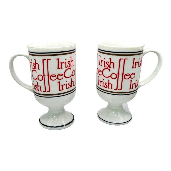 Set of 3 Footed Ceramic "Irish Coffee" Mugs by Graphic Gourmet - Picture 8 of 13